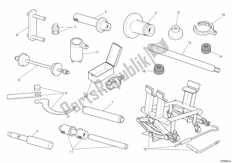 All parts for the Workshop Service Tools, Frame of the Ducati Multistrada 1200 S ABS USA 2010